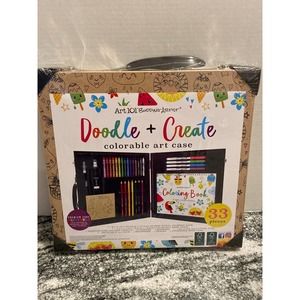 Art 101 Budding Artist's Doodle and Create Colorable Art Case w/Coloring…